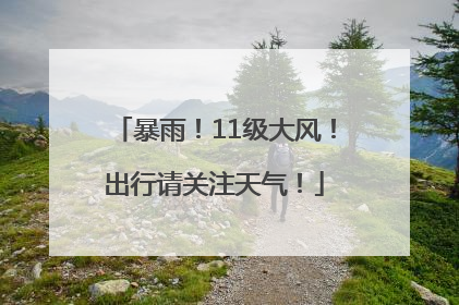 暴雨！11级大风！出行请关注天气！