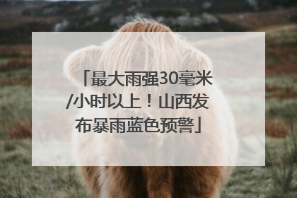 最大雨强30毫米/小时以上！山西发布暴雨蓝色预警