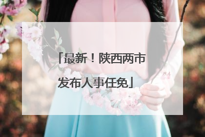 最新！陕西两市发布人事任免