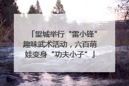 望城举行“雷小锋”趣味武术活动，六百萌娃变身“功夫小子”