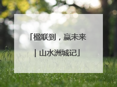 楹联到，赢未来｜山水洲城记