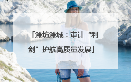 潍坊潍城：审计“利剑”护航高质量发展