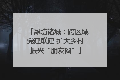 潍坊诸城：跨区域党建联建 扩大乡村振兴“朋友圈”