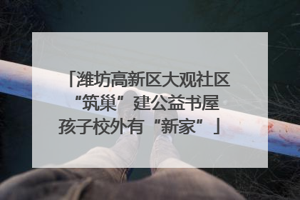 潍坊高新区大观社区“筑巢”建公益书屋 孩子校外有“新家”