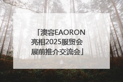 澳容EAORON亮相2025服贸会展前推介交流会