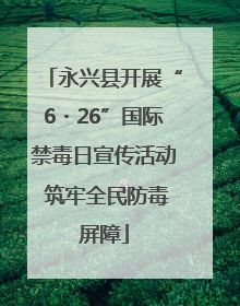 永兴县开展“6・26”国际禁毒日宣传活动 筑牢全民防毒屏障