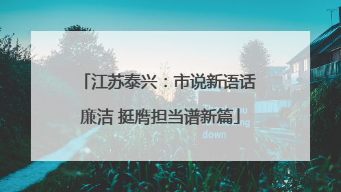 江苏泰兴：市说新语话廉洁 挺膺担当谱新篇