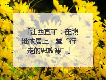 江西宜丰：在熊雄故居上一堂“行走的思政课”