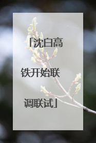 沈白高铁开始联调联试