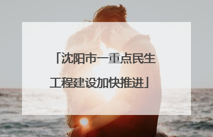 沈阳市一重点民生工程建设加快推进