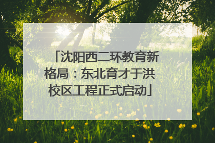 沈阳西二环教育新格局：东北育才于洪校区工程正式启动