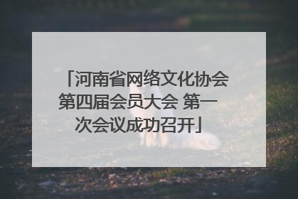 河南省网络文化协会第四届会员大会 第一次会议成功召开