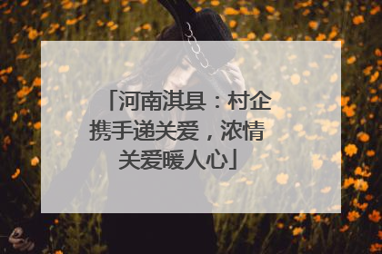 河南淇县：村企携手递关爱，浓情关爱暖人心