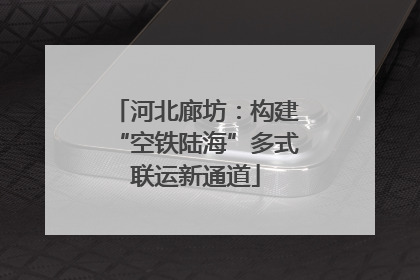 河北廊坊：构建“空铁陆海”多式联运新通道