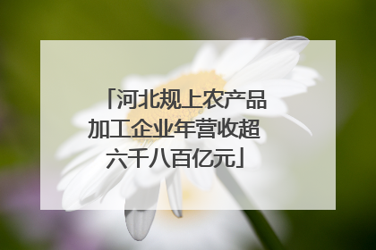 河北规上农产品加工企业年营收超六千八百亿元