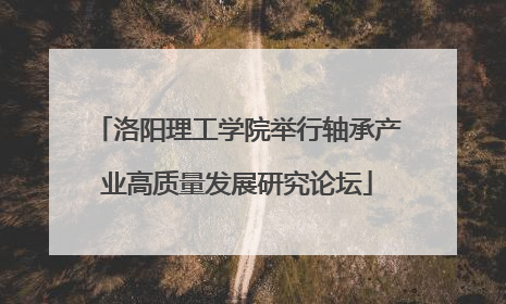 洛阳理工学院举行轴承产业高质量发展研究论坛