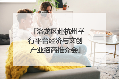 洛龙区赴杭州举行平台经济与文创产业招商推介会