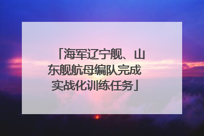 海军辽宁舰、山东舰航母编队完成实战化训练任务