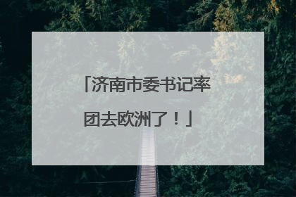 济南市委书记率团去欧洲了！