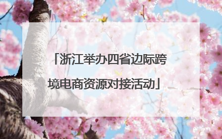 浙江举办四省边际跨境电商资源对接活动