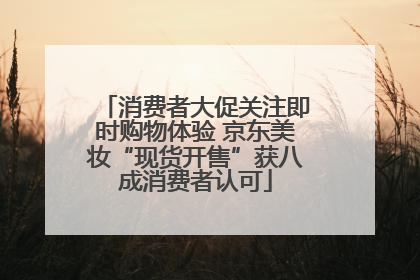 消费者大促关注即时购物体验 京东美妆“现货开售”获八成消费者认可