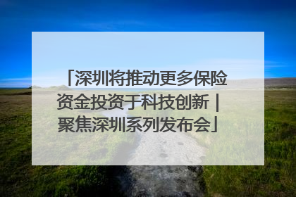 深圳将推动更多保险资金投资于科技创新｜聚焦深圳系列发布会