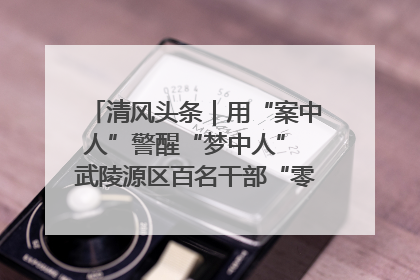 清风头条｜用“案中人”警醒“梦中人” 武陵源区百名干部“零距离”接受警示教育