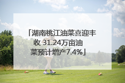 湖南桃江油菜喜迎丰收 31.24万亩油菜预计增产7.4%
