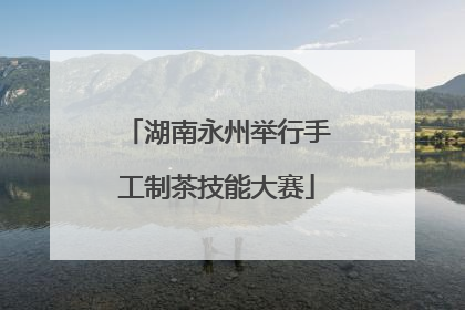 湖南永州举行手工制茶技能大赛