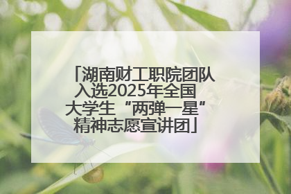 湖南财工职院团队入选2025年全国大学生“两弹一星”精神志愿宣讲团