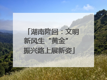 湖南隆回：文明新风生“黄金” 振兴路上展新姿