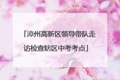 漳州高新区领导带队走访检查辖区中考考点