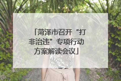 菏泽市召开“打非治违”专项行动方案解读会议
