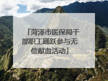 菏泽市医保局干部职工踊跃参与无偿献血活动