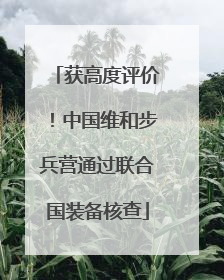 获高度评价！中国维和步兵营通过联合国装备核查