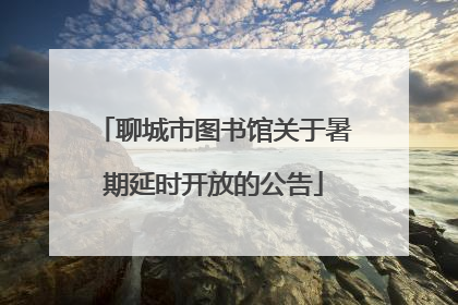 聊城市图书馆关于暑期延时开放的公告