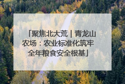 聚焦北大荒｜青龙山农场：农业标准化筑牢全年粮食安全根基