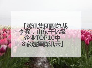 腾讯集团副总裁李强：山东千亿级企业TOP10中8家选择腾讯云
