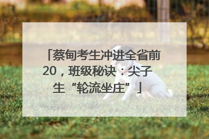 蔡甸考生冲进全省前20，班级秘诀：尖子生“轮流坐庄”