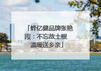 蜂亿健品牌张艳霞：不忘故土根 温暖送乡亲