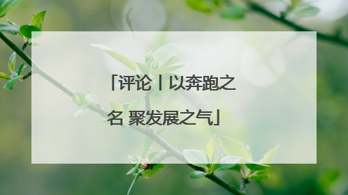 评论丨以奔跑之名 聚发展之气