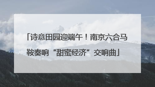 诗意田园迎端午！南京六合马鞍奏响“甜蜜经济”交响曲