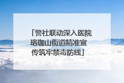 警社联动深入医院 珞珈山街道精准宣传筑牢禁毒防线