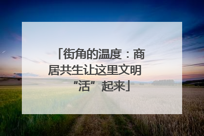 街角的温度：商居共生让这里文明“活”起来