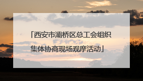 西安市灞桥区总工会组织集体协商现场观摩活动
