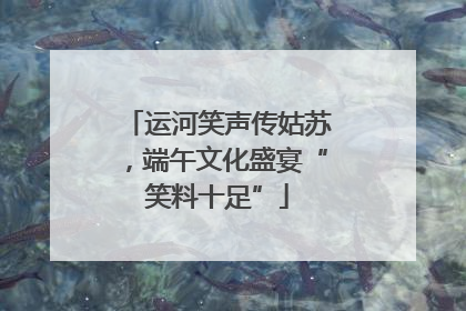 运河笑声传姑苏，端午文化盛宴“笑料十足”