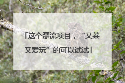 这个漂流项目，“又菜又爱玩”的可以试试