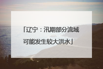辽宁：汛期部分流域可能发生较大洪水