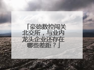 豪德数控闯关北交所，与业内龙头企业还存在哪些差距？