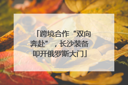 跨境合作“双向奔赴”，长沙装备叩开俄罗斯大门
